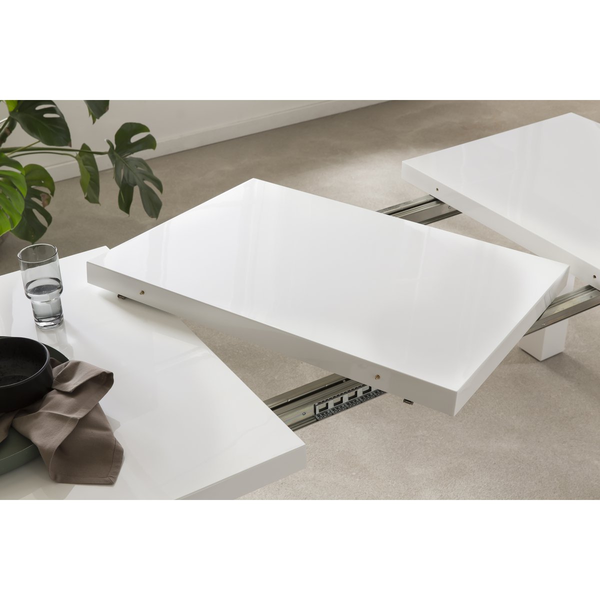 Dining table 120/180/240x80 cm white