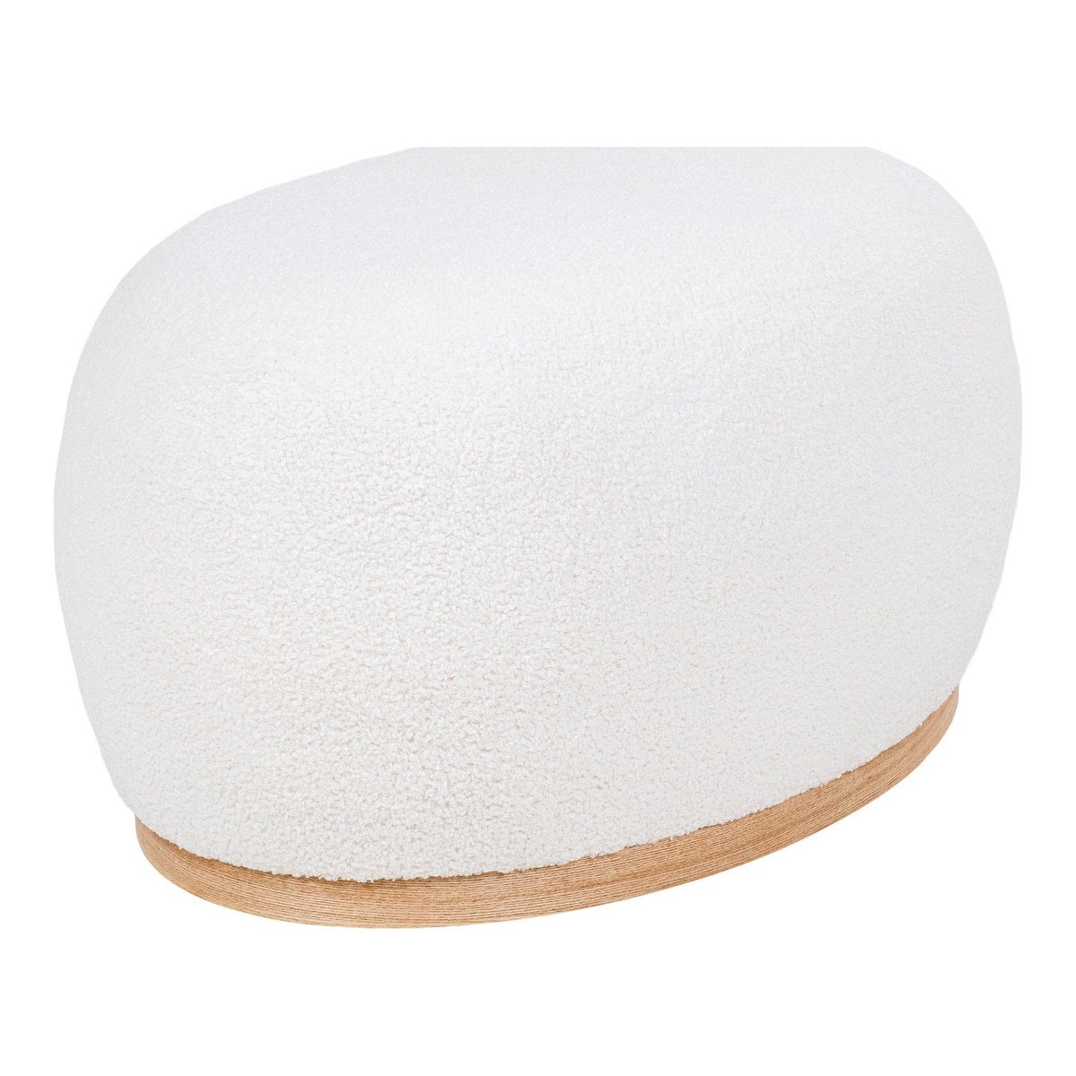 Manhattan Pouf – Weiß, MDF/Kiefernholz/Schaum/Polyester, 88,5 x 54,5 x 36 cm