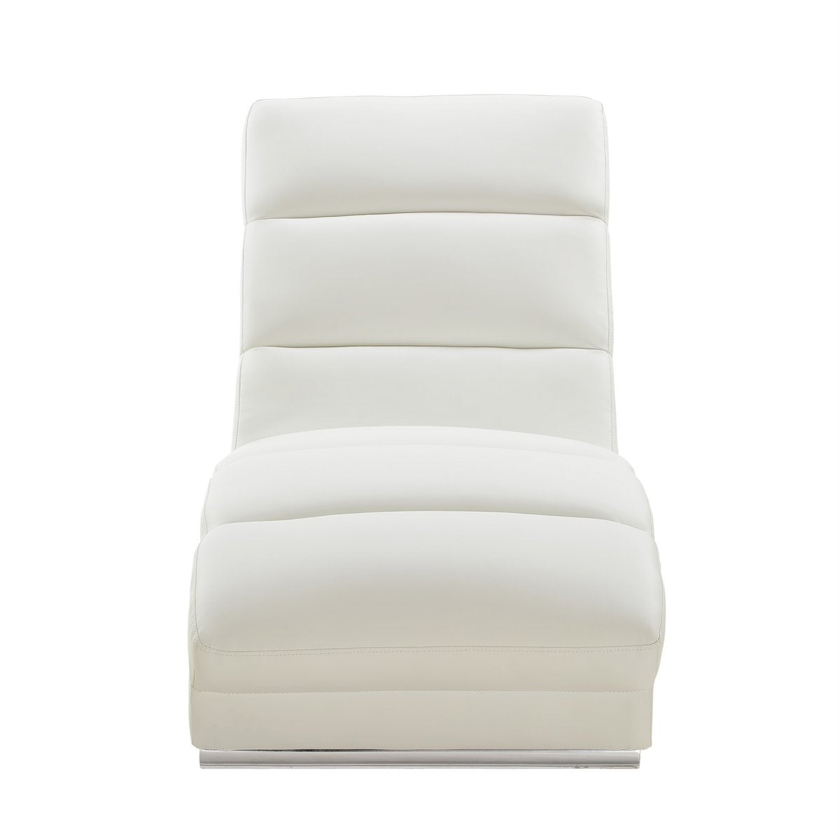 Relaxation lounger white imitation leather look