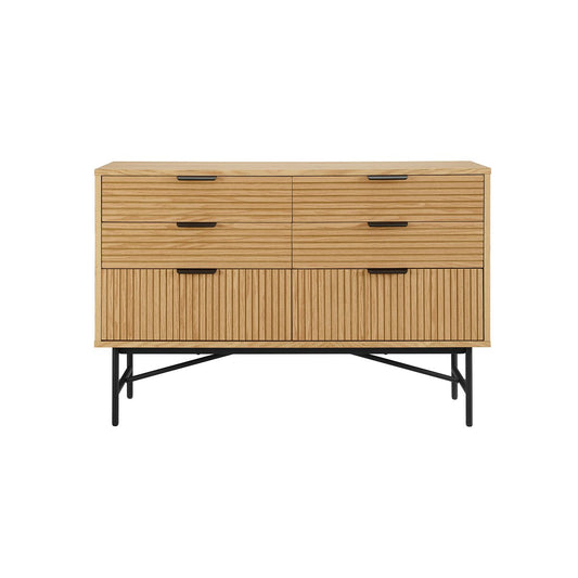 Kommode breit 120 cm Eiche Echtholzfurnier