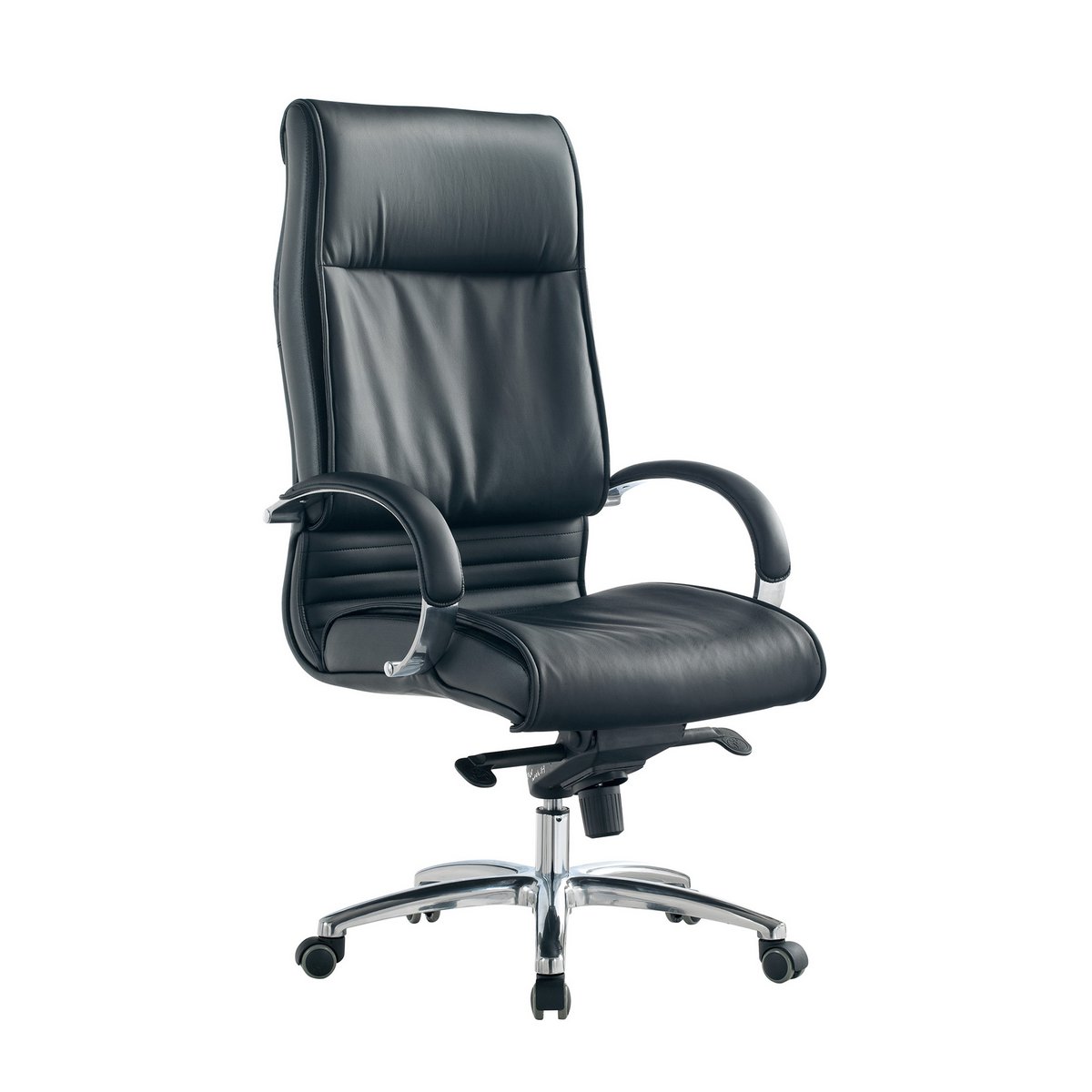Office chair faux leather look black