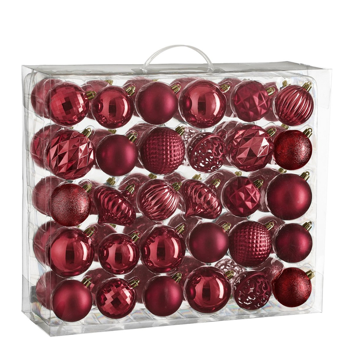 Weihnachtskugel-Set Unzerbrechliche Kugeln Dunkelrot