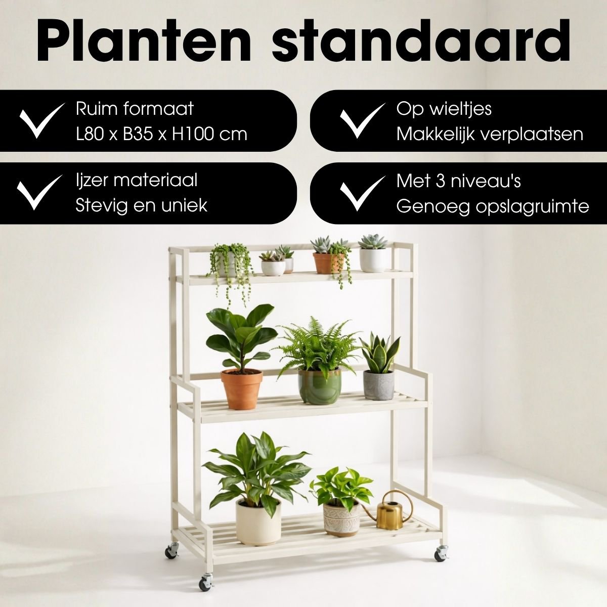 Pflanzenständer draußen Greenrax Offwhite