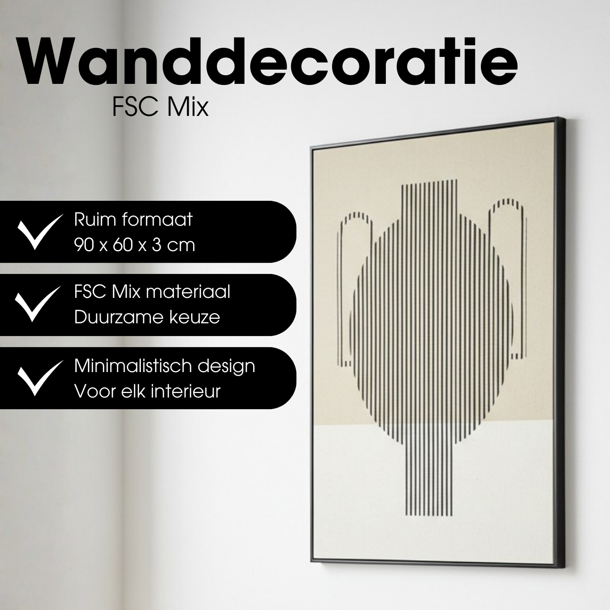 Wanddekoration Schwarz