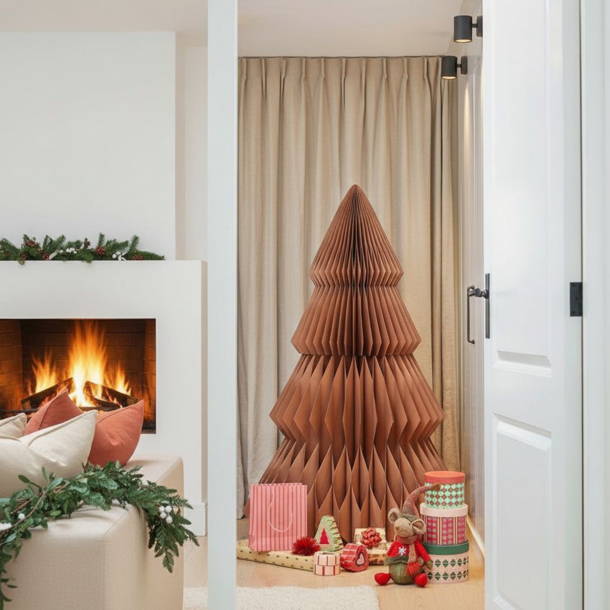 Dekorativer Weihnachtsbaum Braun