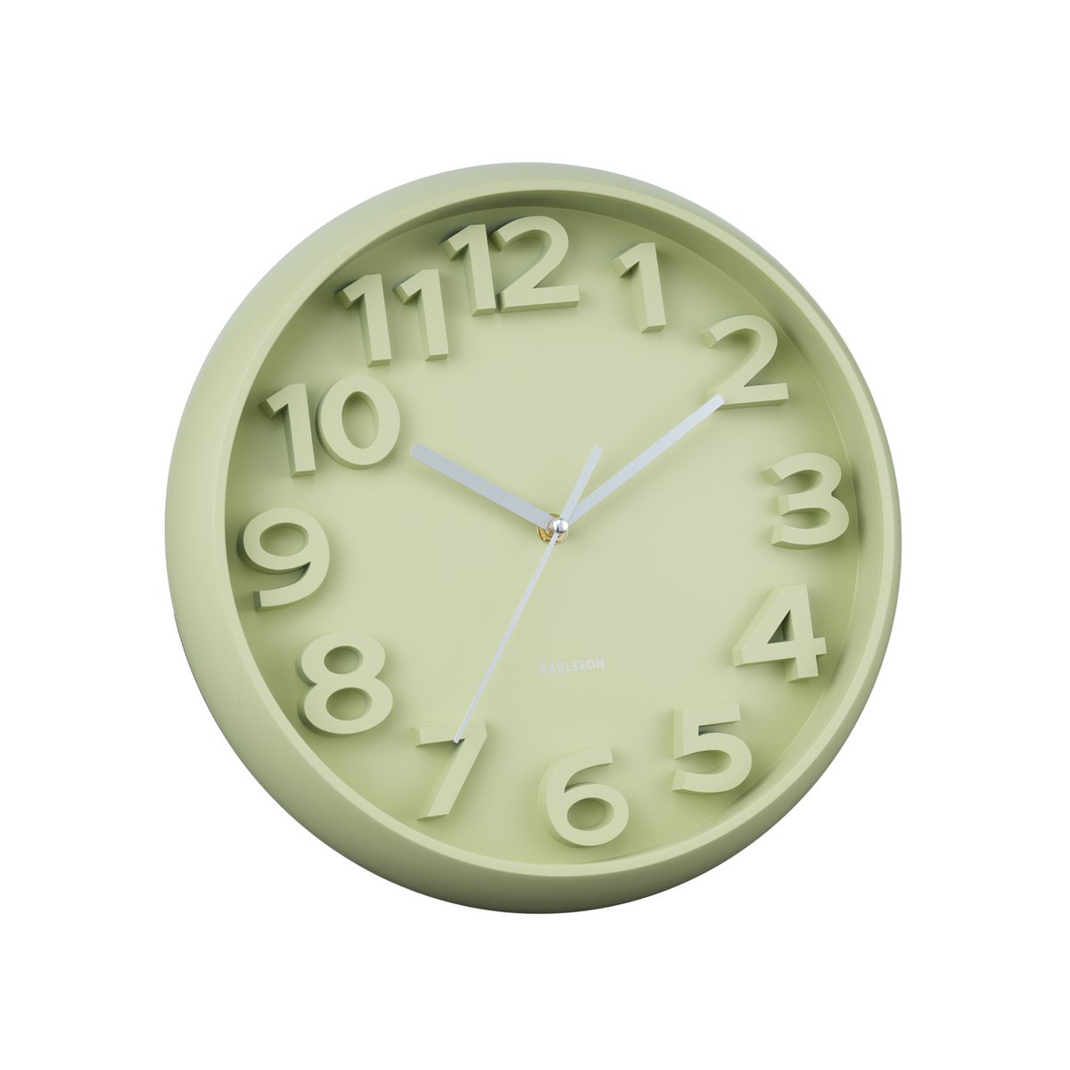 Wanduhr mit erhöhten klassischen Zahlen