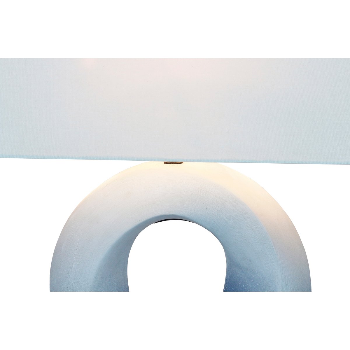 Table lamp ceramic/linen blue/white