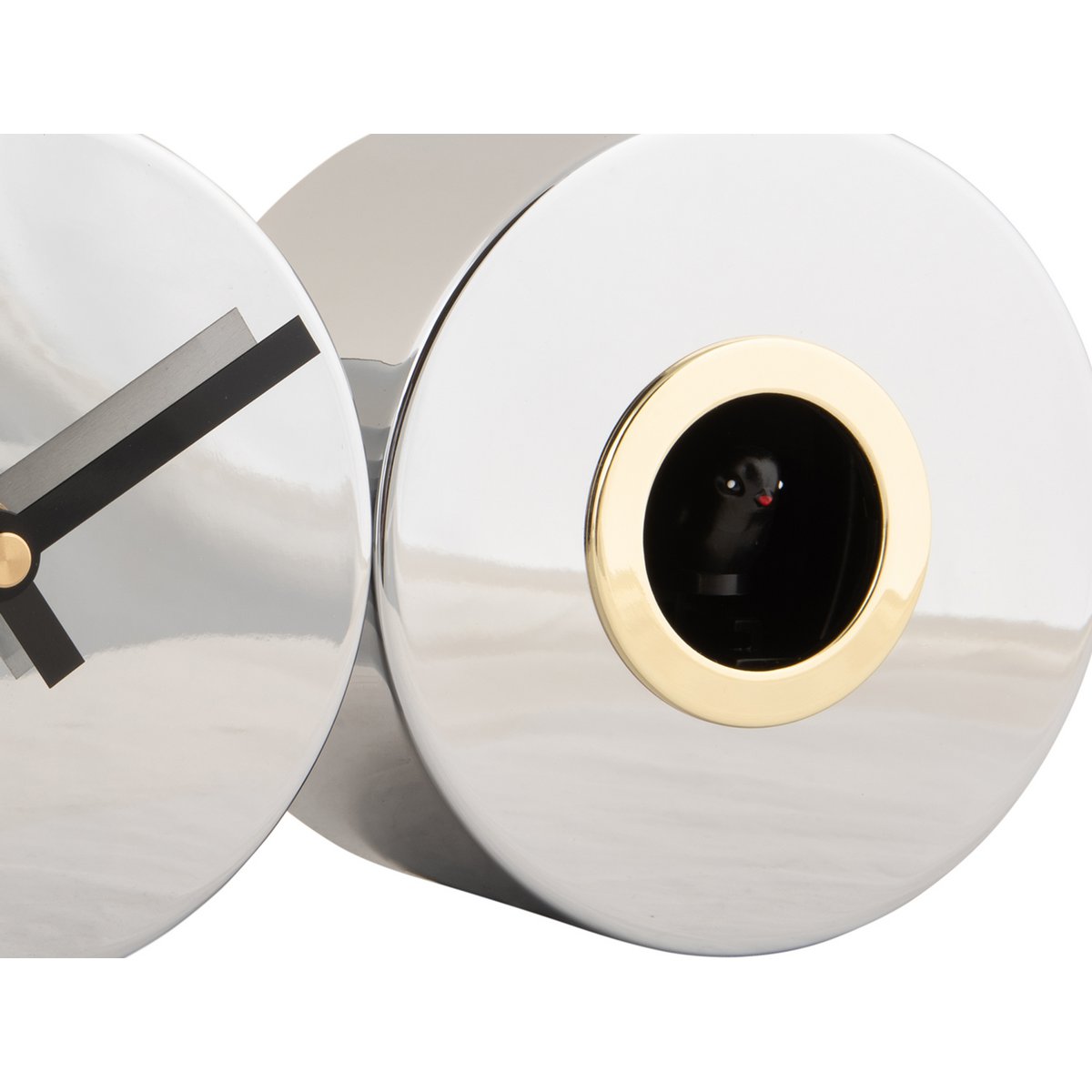 Wanduhr Duo Kuckuck vergoldet