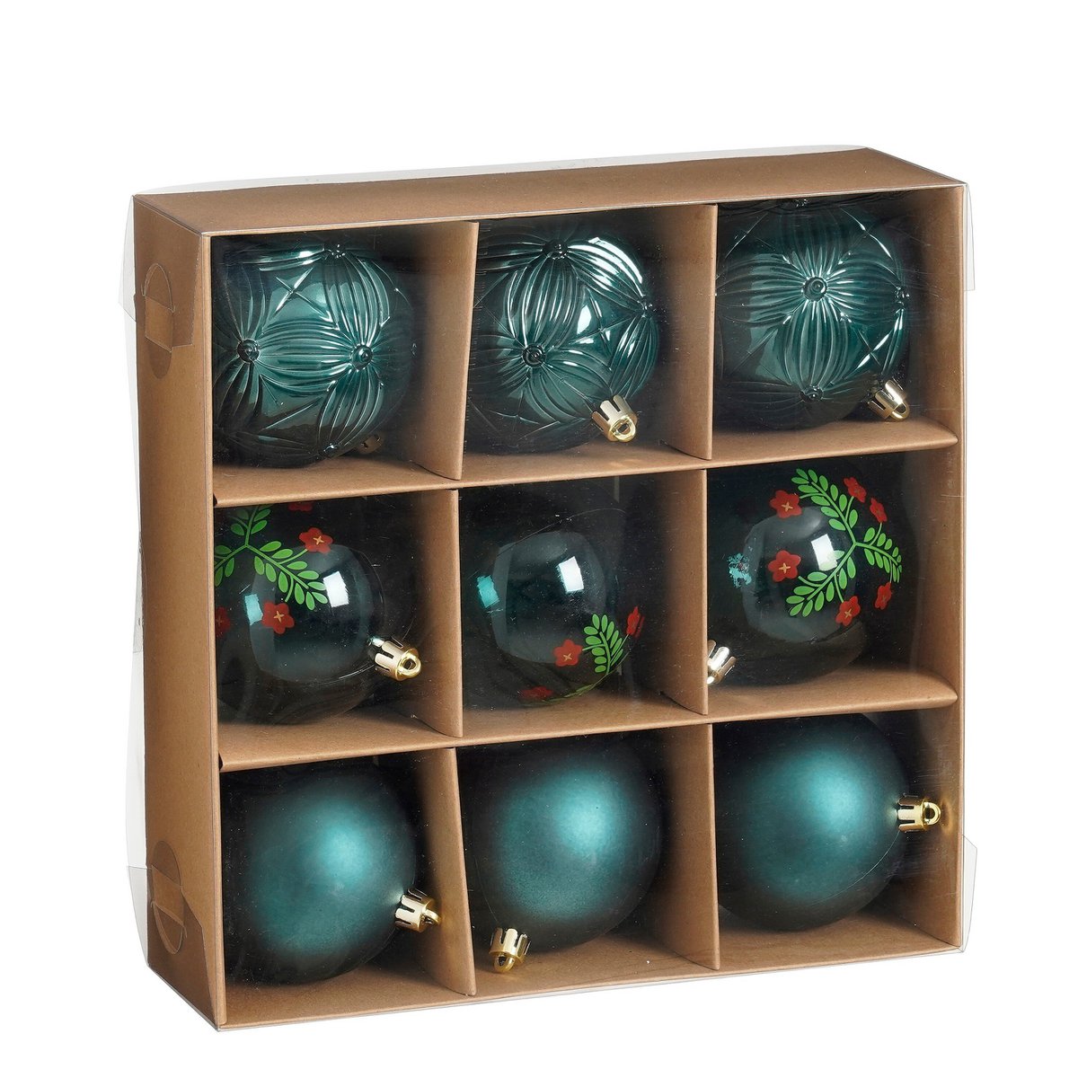 Weihnachtskugel-Set Grün