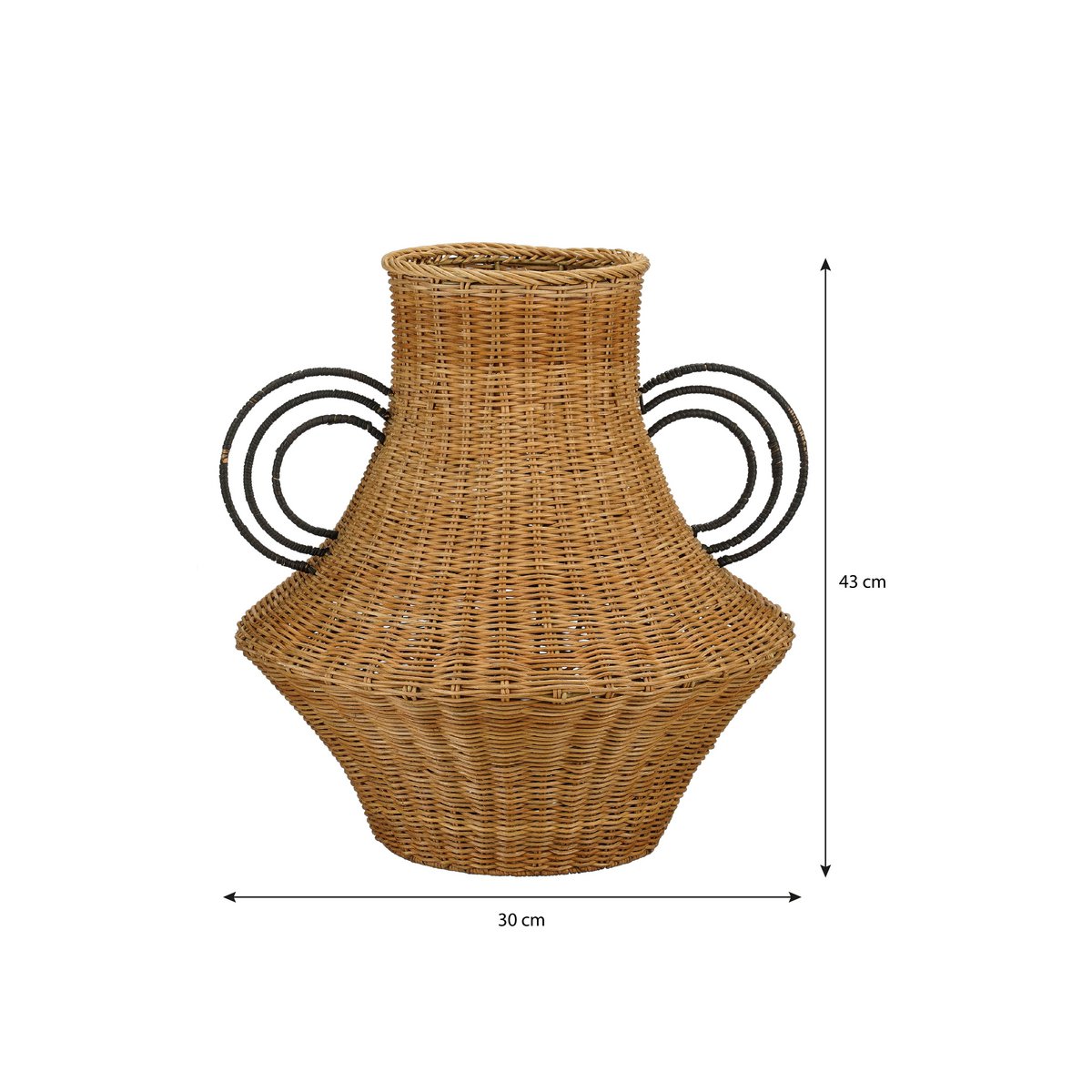 Dekorative Vase Fabiola Hellbraun