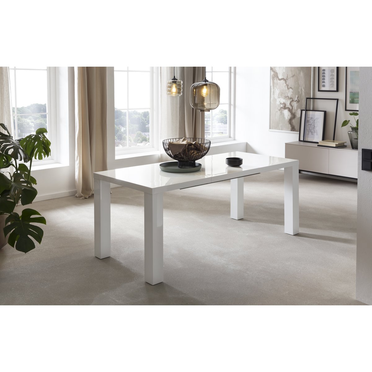 Dining table 120/180/240x80 cm white