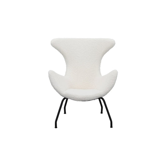 Relax armchair teddy fur white
