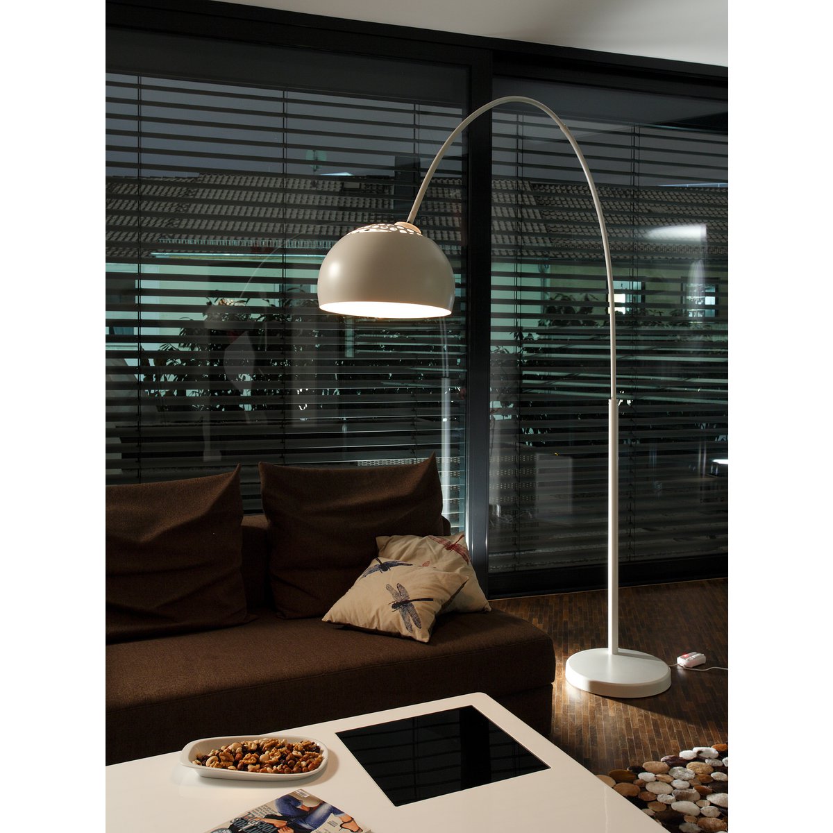 Arc lamp 195 cm white