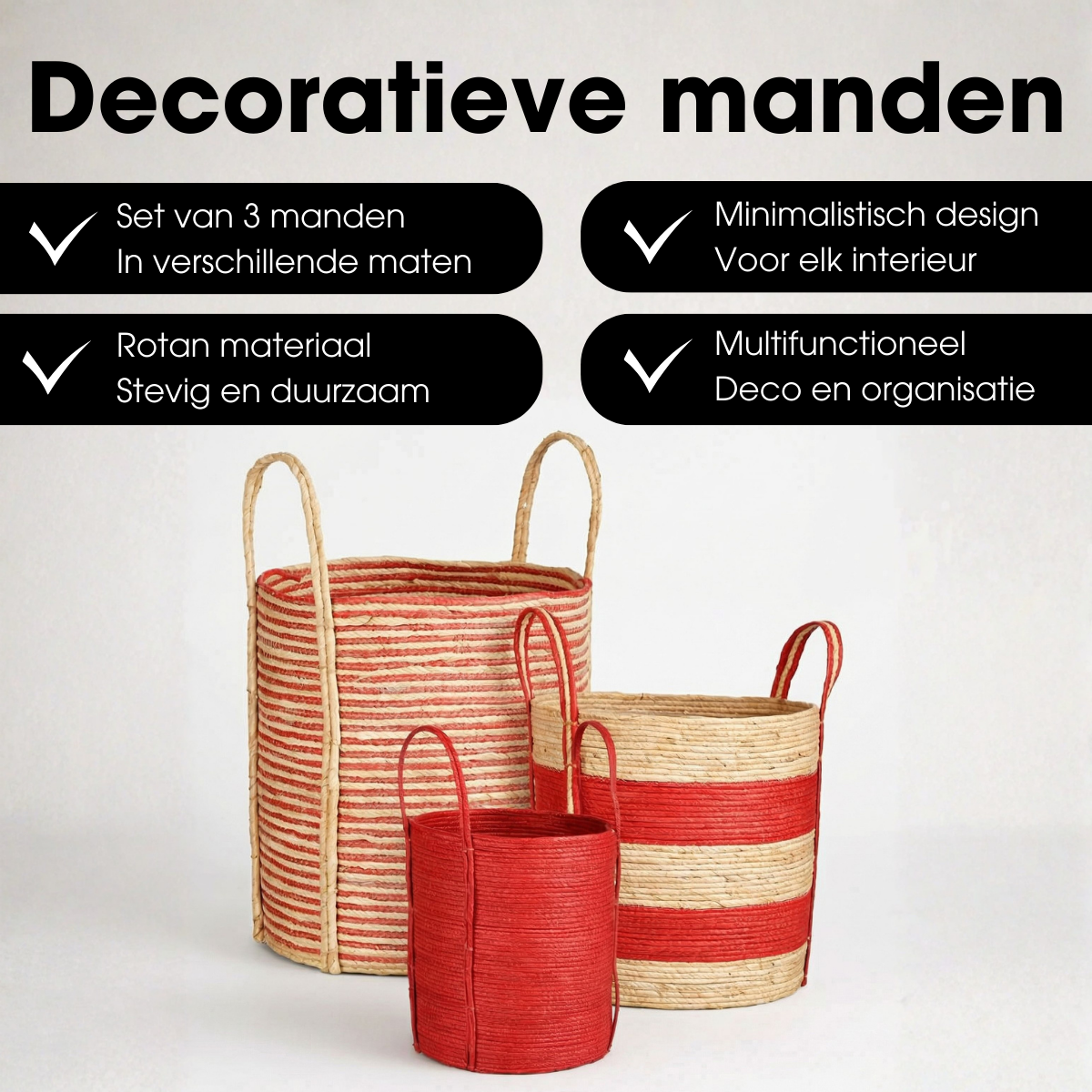 Pflanzenmand-Set Brooklyn Rood