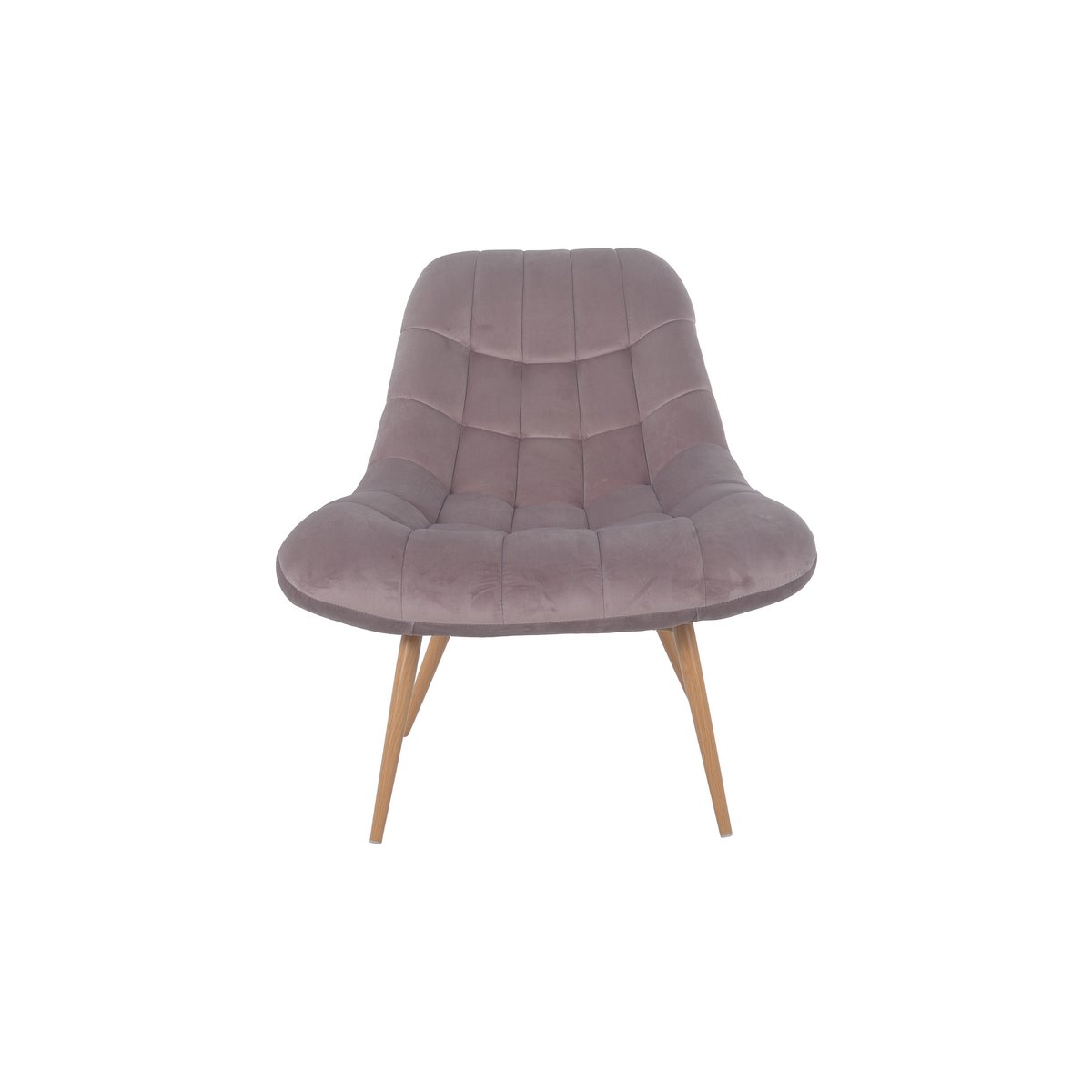 Armchair XXL velvet pink metal wood look