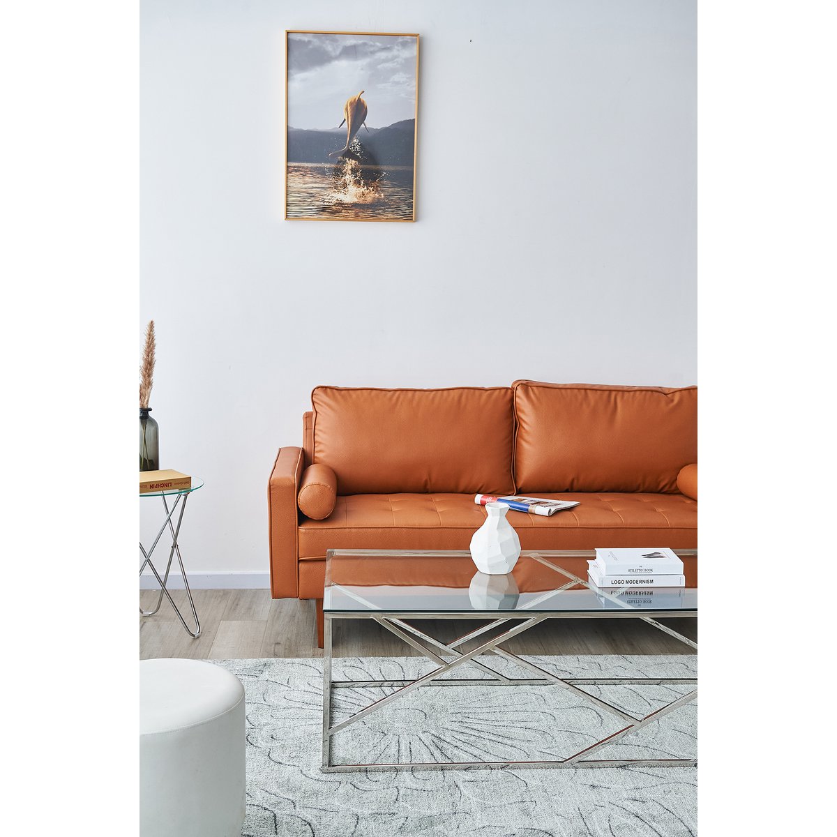 Couchtisch Silber 120x60 cm