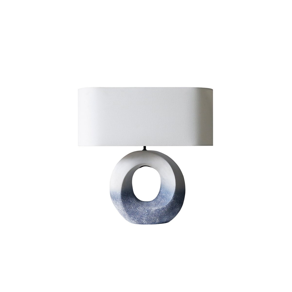 Table lamp ceramic/linen blue/white
