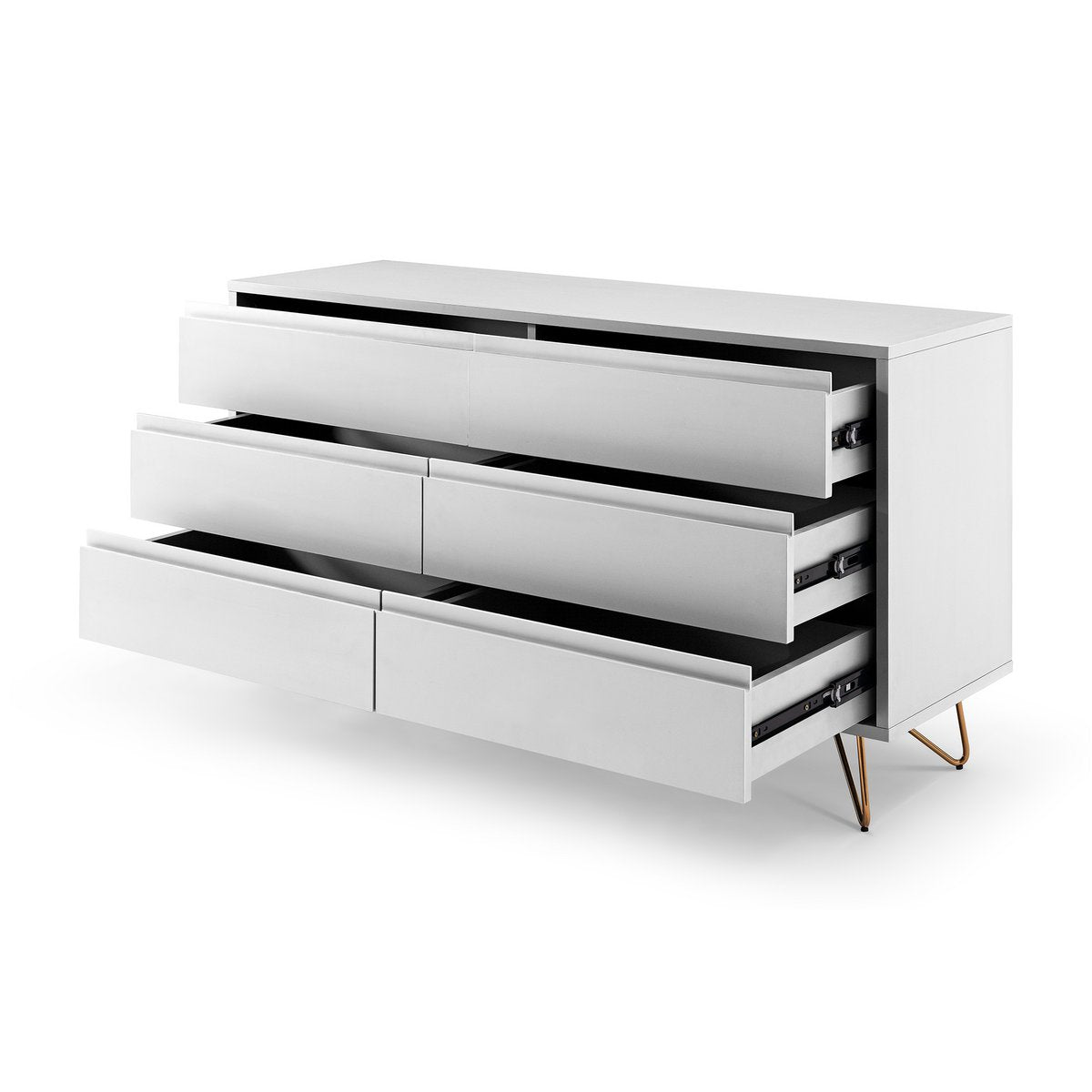 Chest of drawers wide with 6 drawers