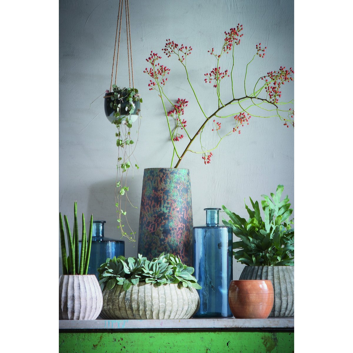 Dekorative Flasche Guan Blue