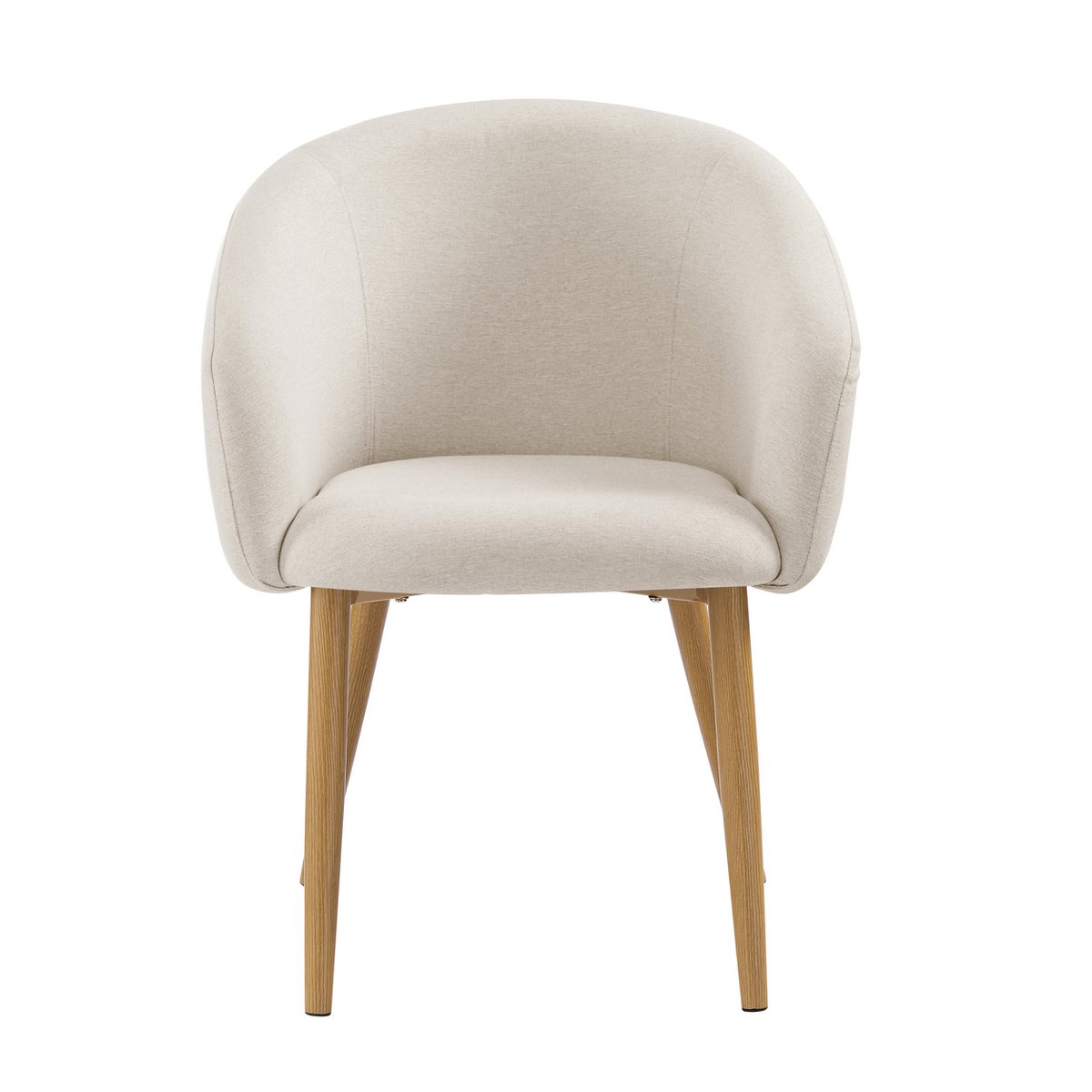 Armchair set of 2 structured fabric beige