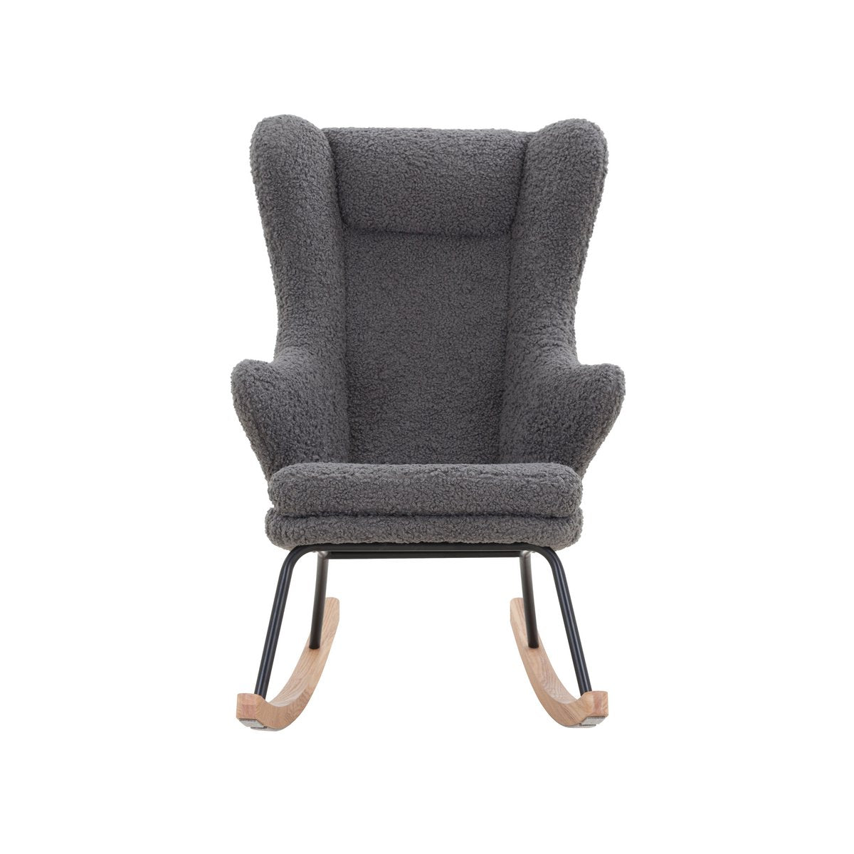 Rocking chair teddy fur grey