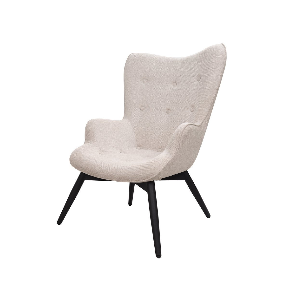 Sessel Beige Strukturstoff