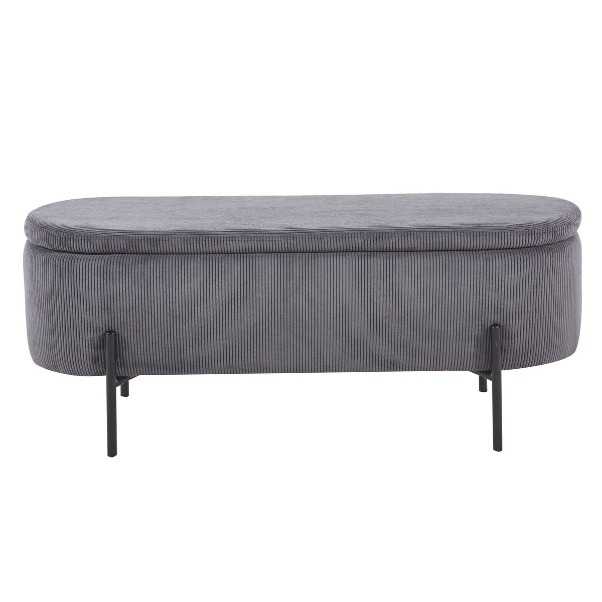 Bed bench with storage function gray