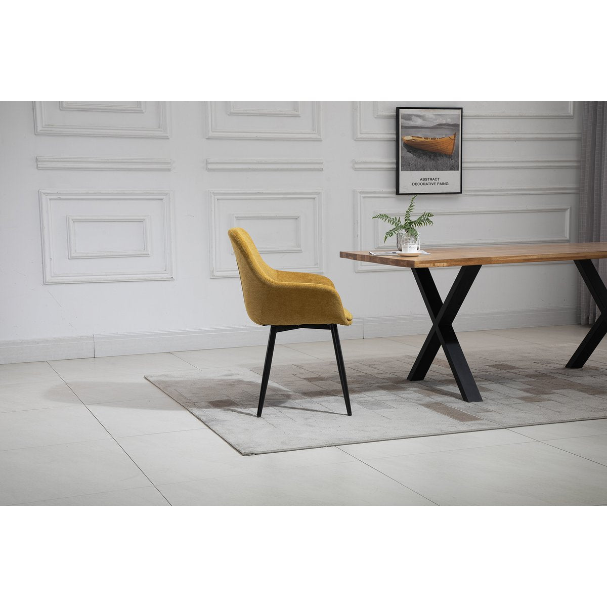 Set of 2 armchairs yellow