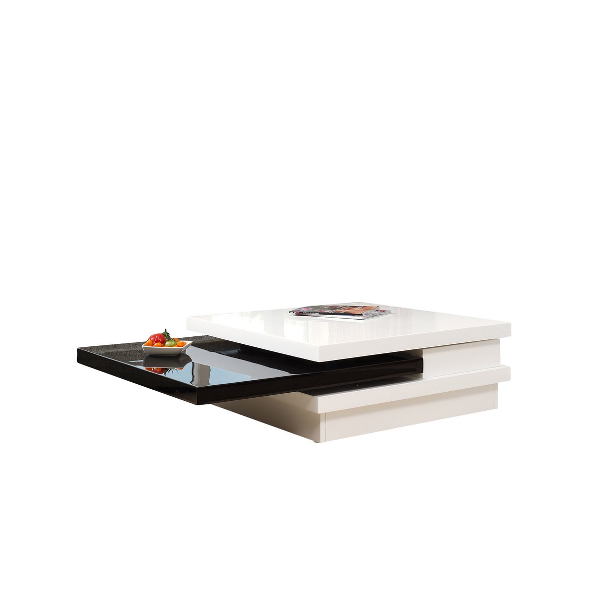 Coffee table 120X80 cm white/black