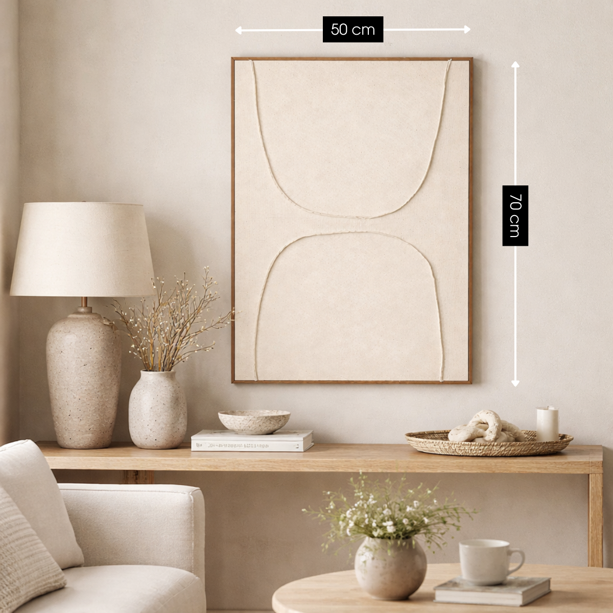 Wanddekoration Beige