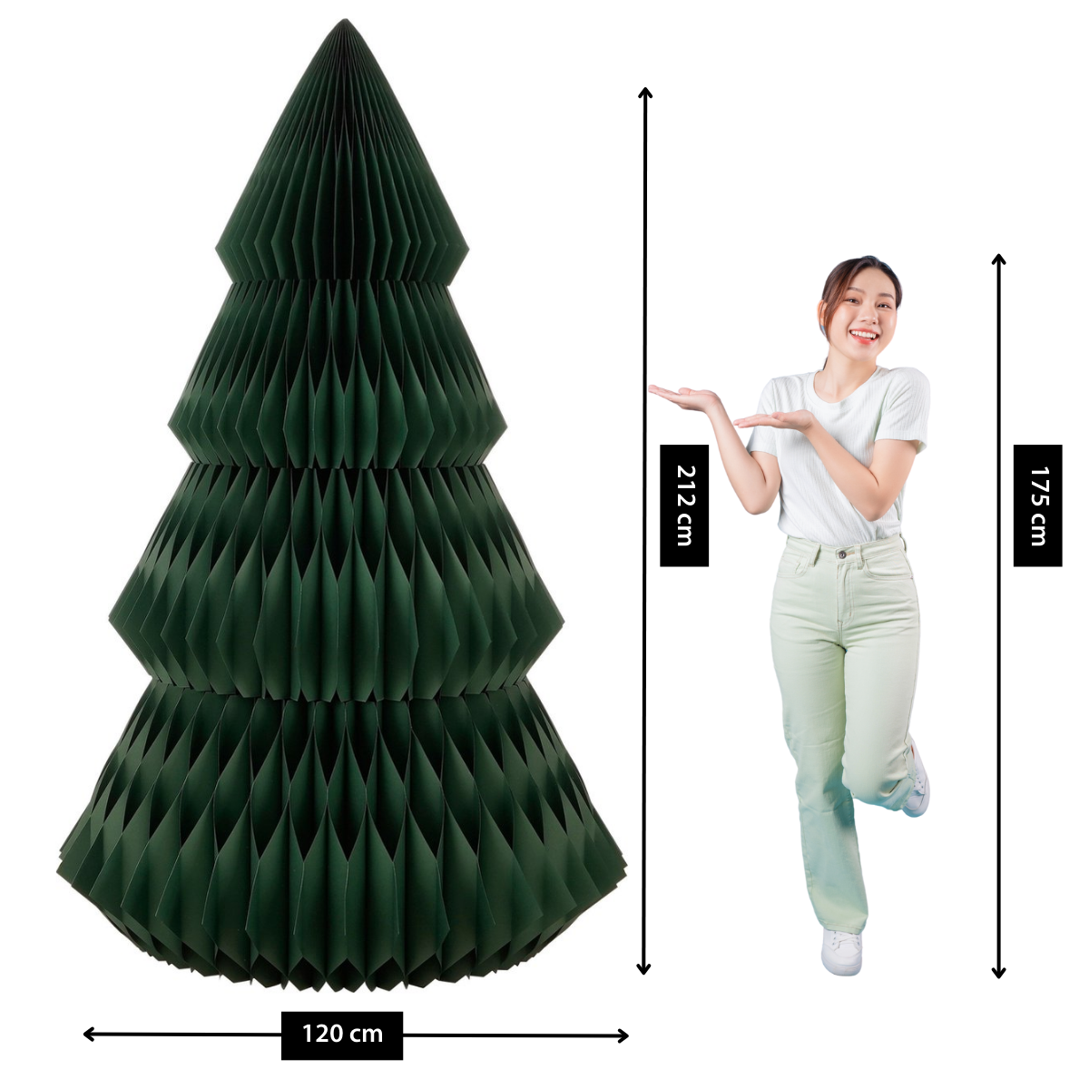 Dekorativer Weihnachtsbaum Dunkelgrün