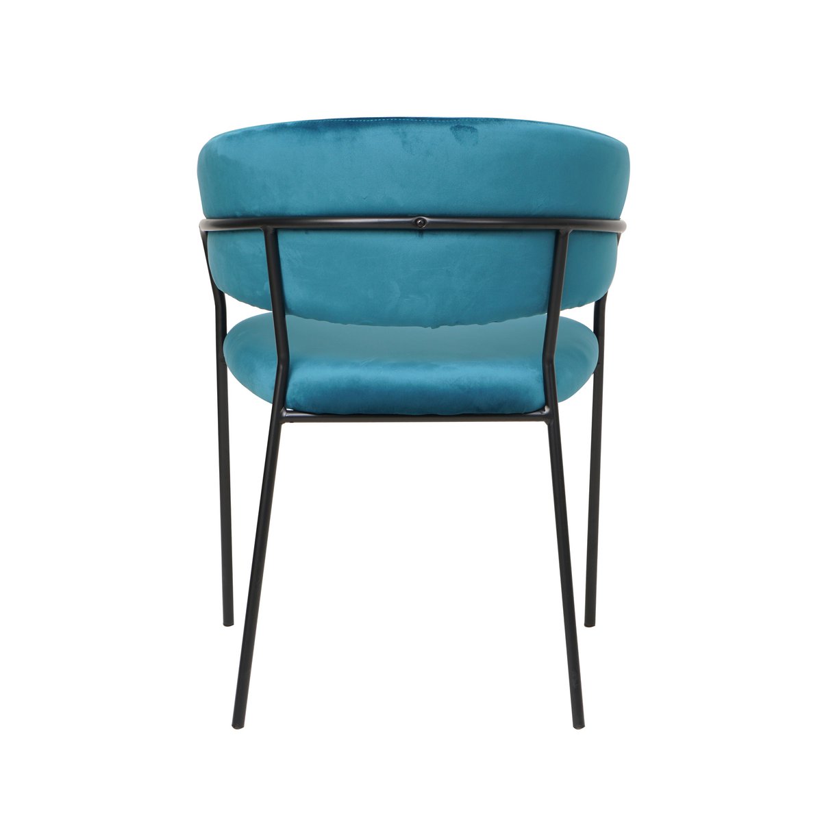 Velvet chair with turquoise back quilting