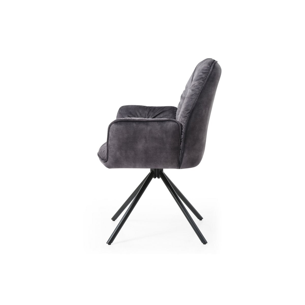 Armchair with 360° swivel function, black