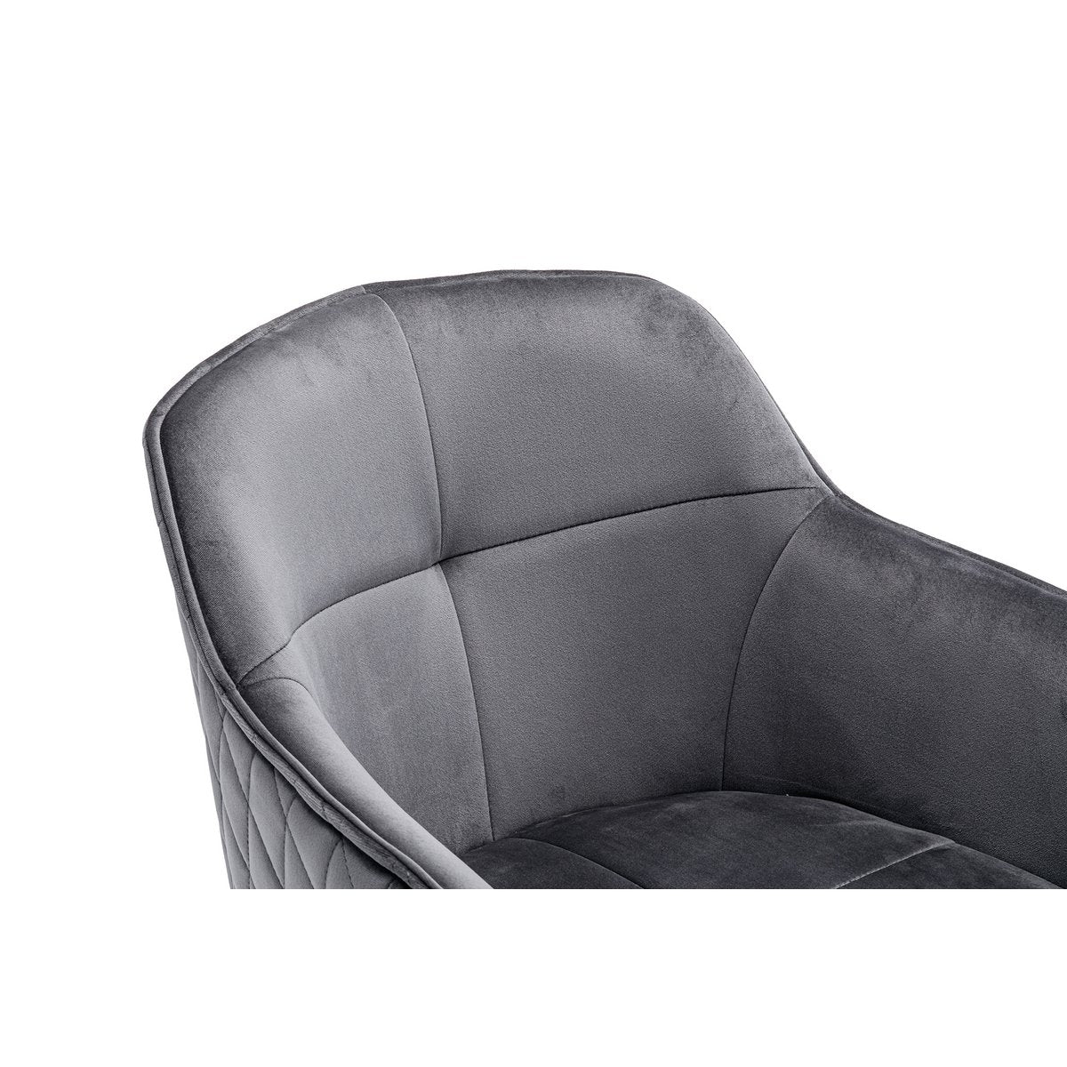 Armchair with honeycomb quilting gray