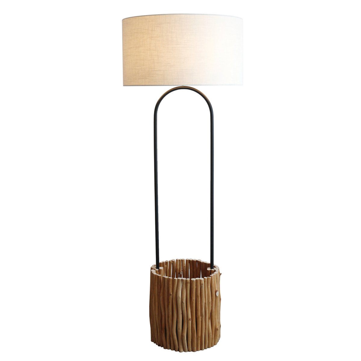 Floor lamp driftwood natural/white 155 cm