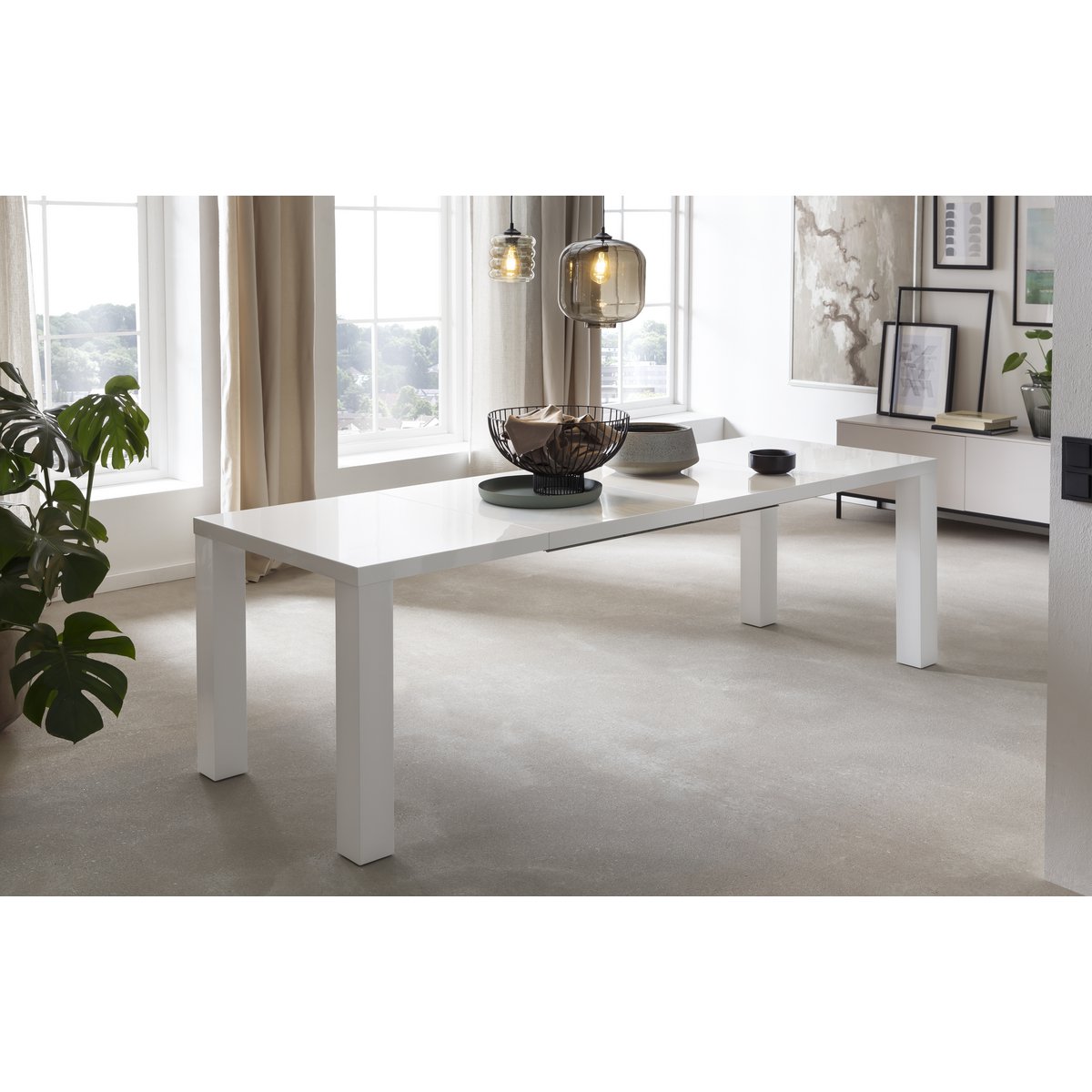 Dining table 120/180/240x80 cm white