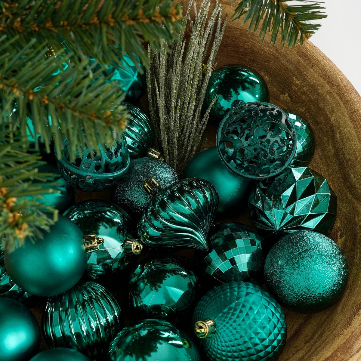 Weihnachtskugel-Set Unzerbrechliche Kugeln Dunkelgrün