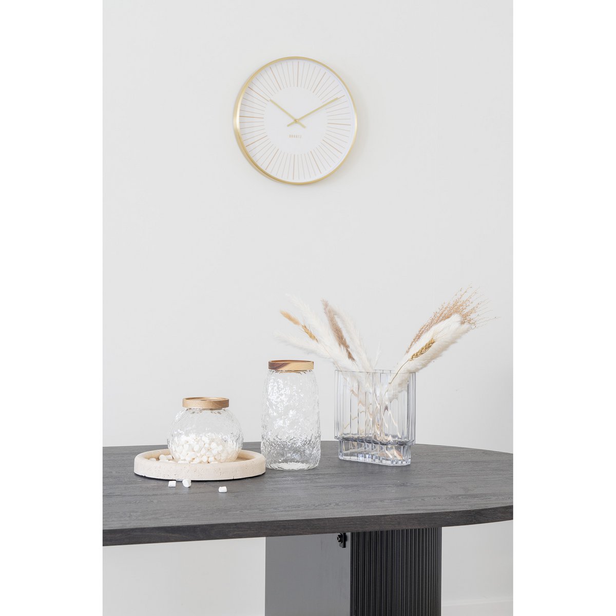 Takamaka Wanduhr – Gold, Aluminium/Glas, Ø40 cm