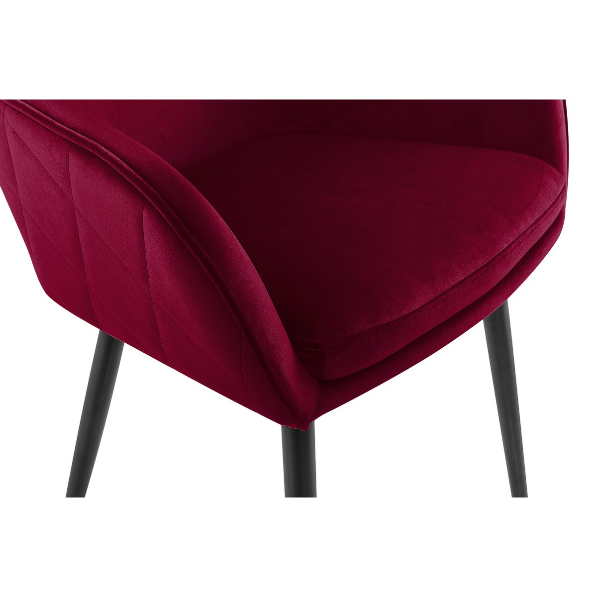 Dining chair red velvet