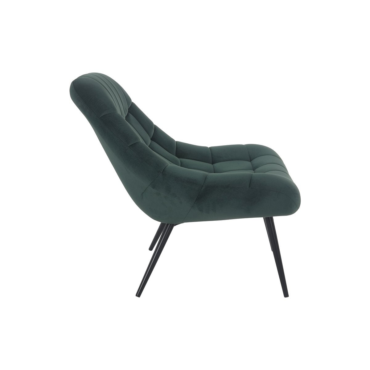Armchair XXL velvet green metal black