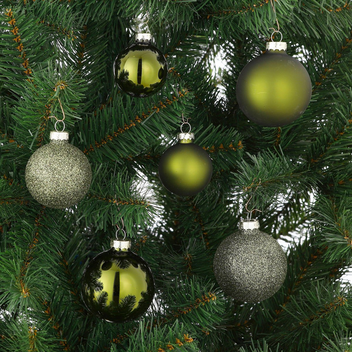 Weihnachtskugel-Set Glaskugeln Dunkelbraun
