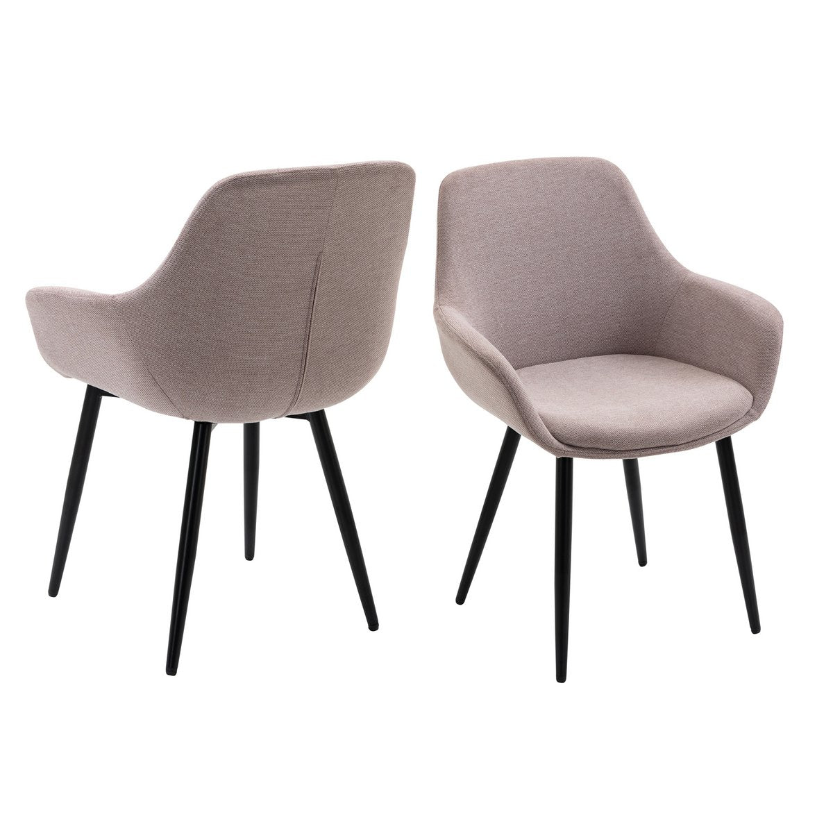 Set of 2 armchairs rose