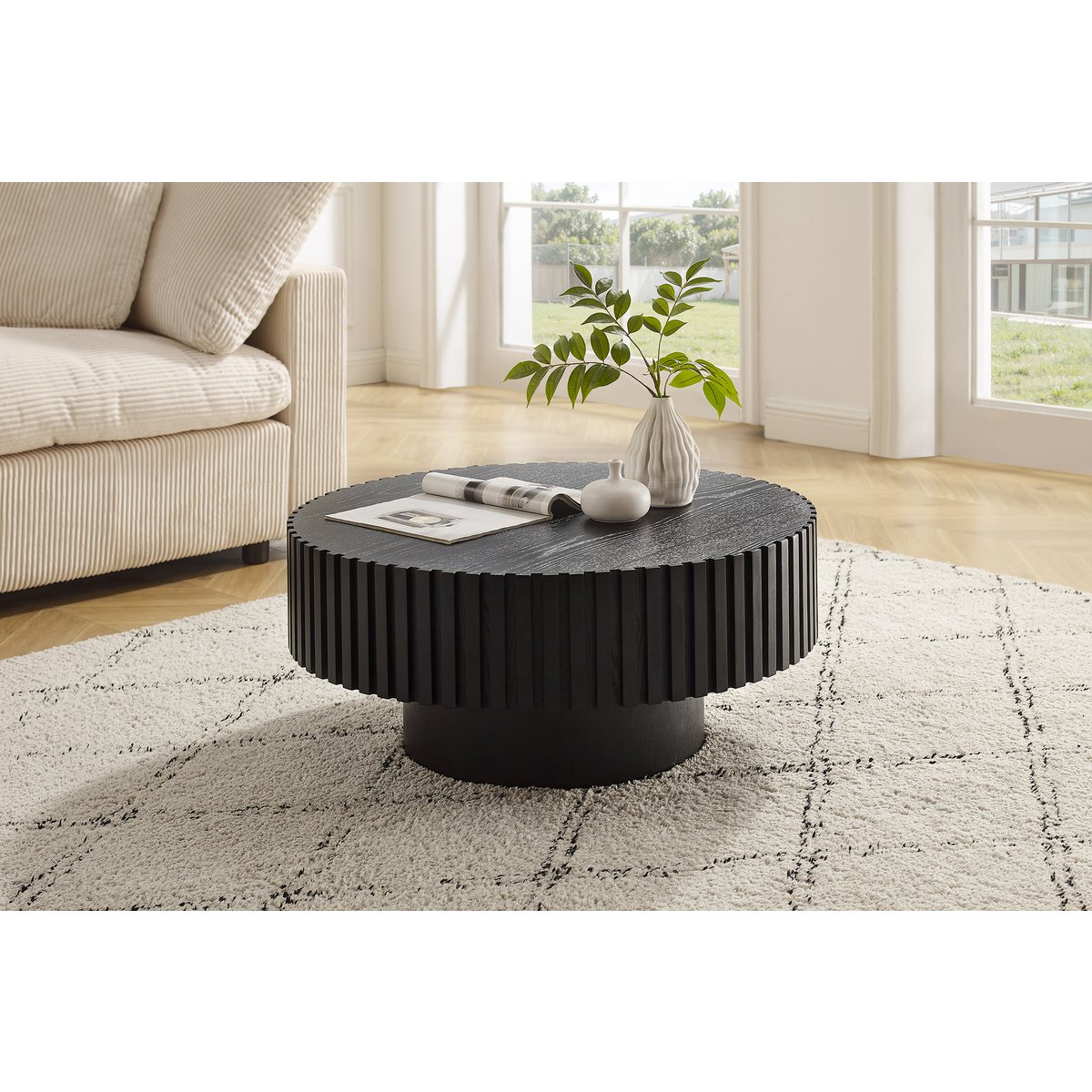 Coffee table Ø 80 cm black