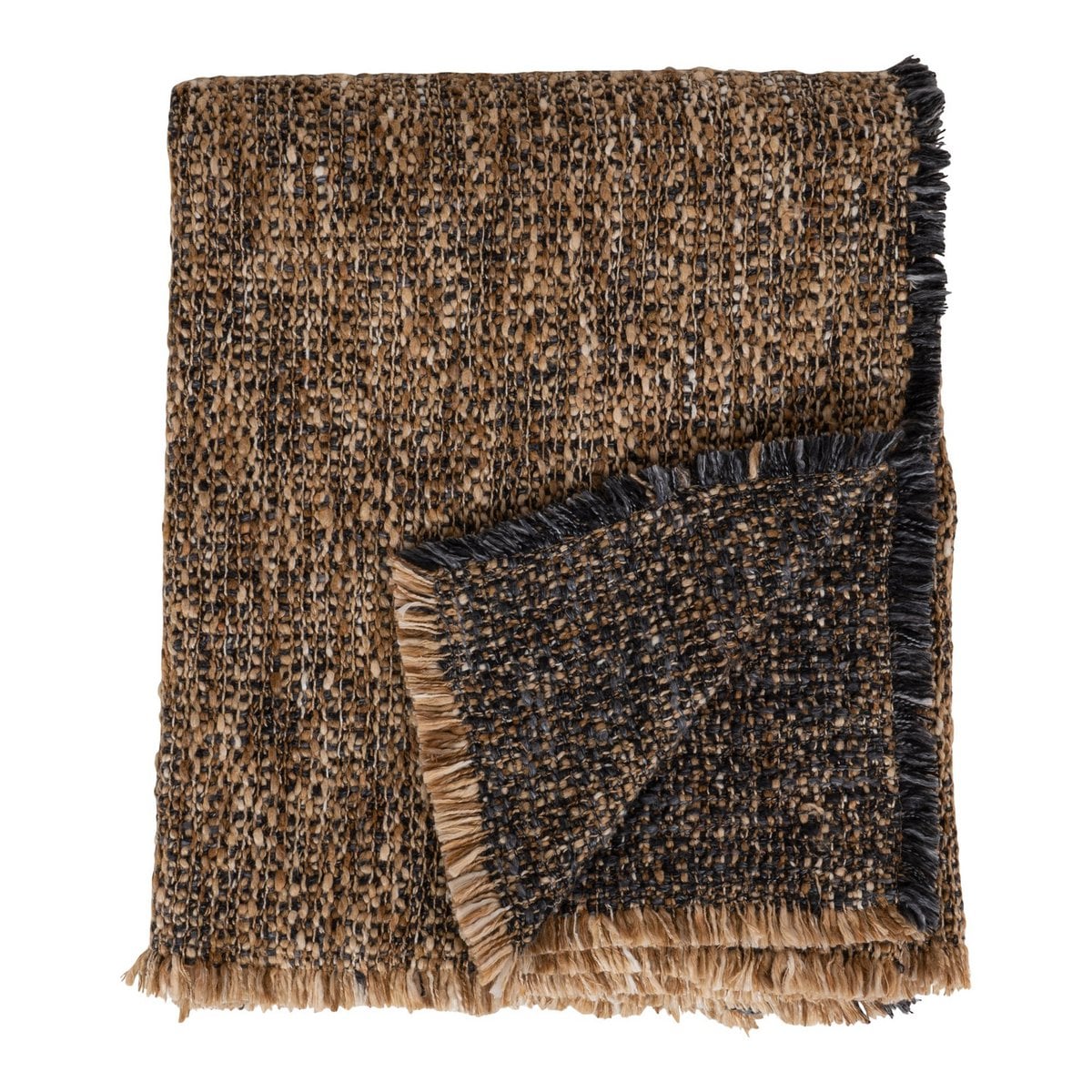 Ely Plaid - Plaid, blau/gelb, Baumwolle, Polyester, 130x170 cm