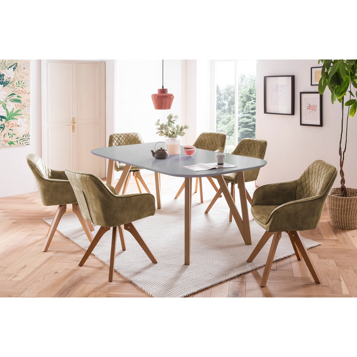 Dining group 5 pieces 160x90 cm