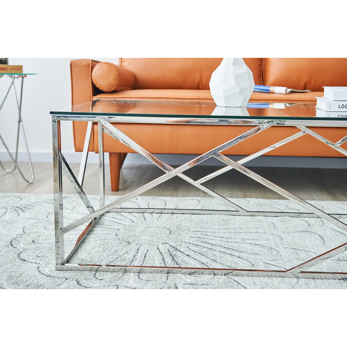 Couchtisch Silber 120x60 cm