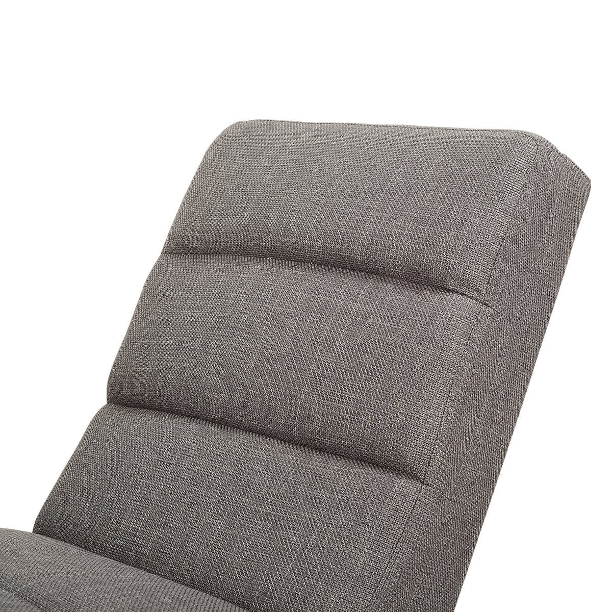 Chaise longue structured fabric gray