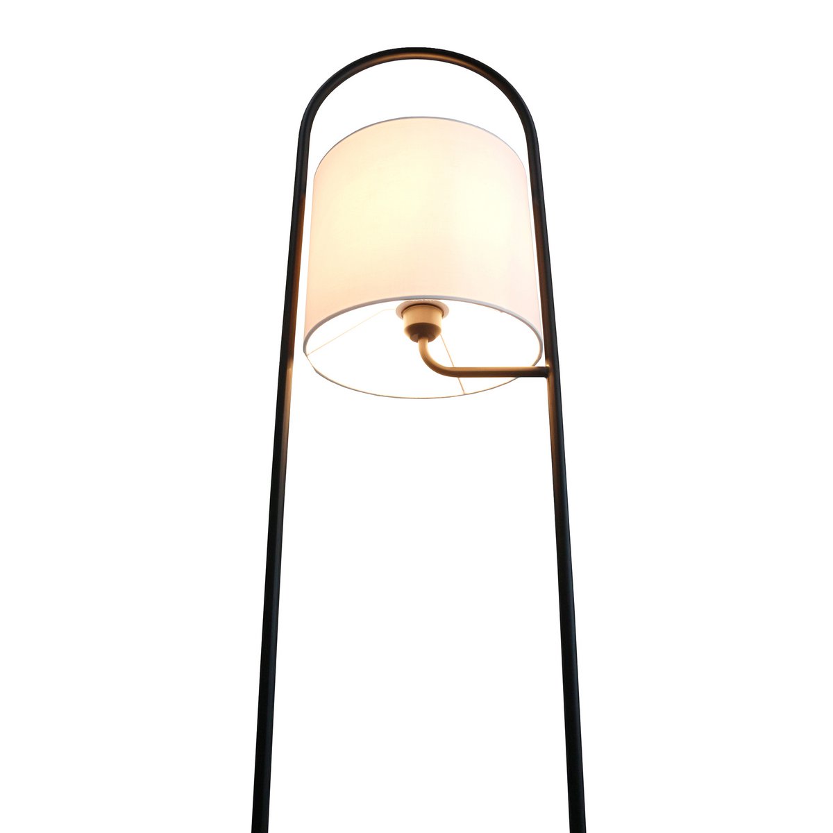 Floor lamp acacia wood natural/white 153 cm