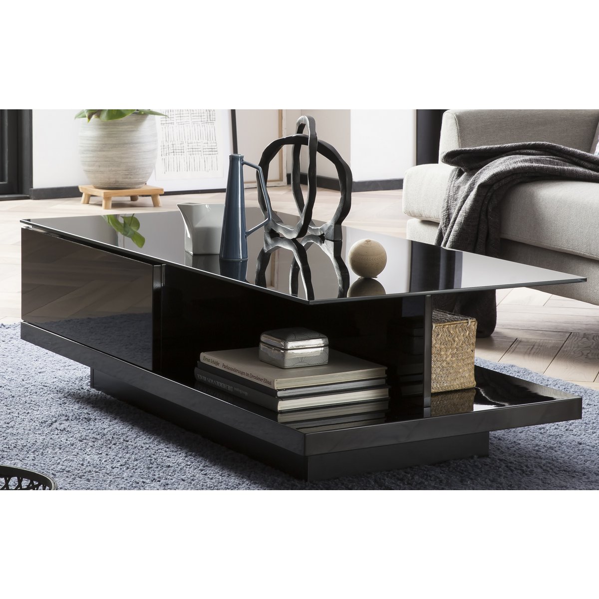 Coffee table 120x60x36 cm black