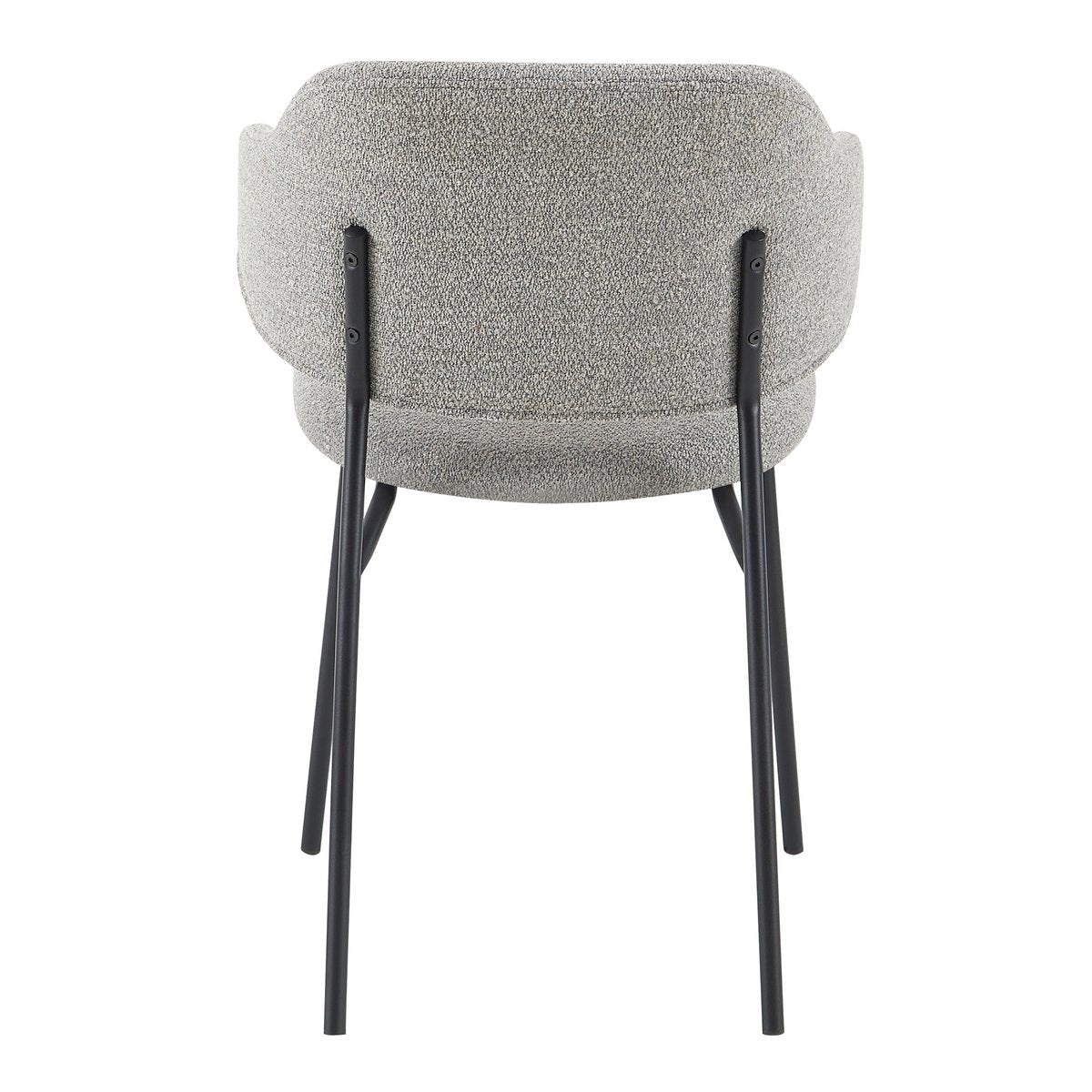 Bouclé armchair set of 2 light gray